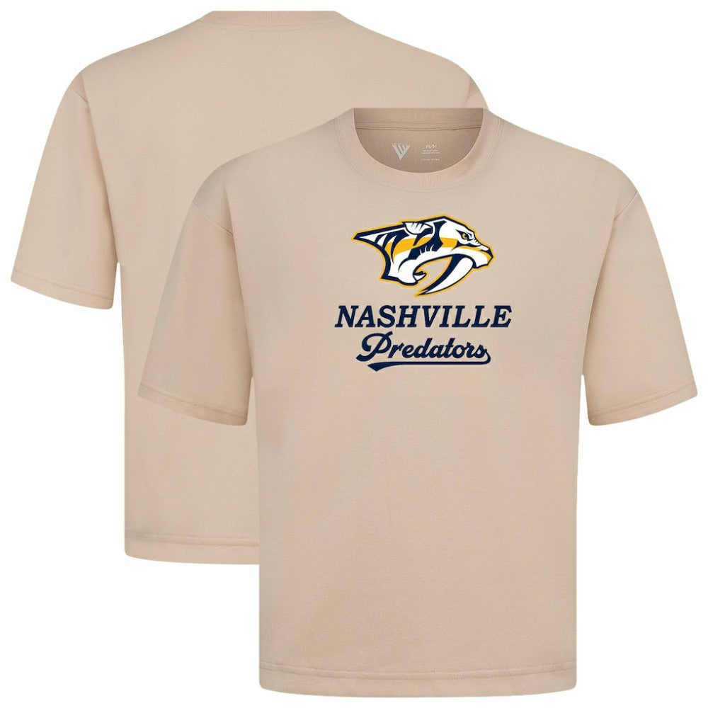 Nashville Predators Levelwear Team Surge Luxe Signature Knit T-Shirt Khaki