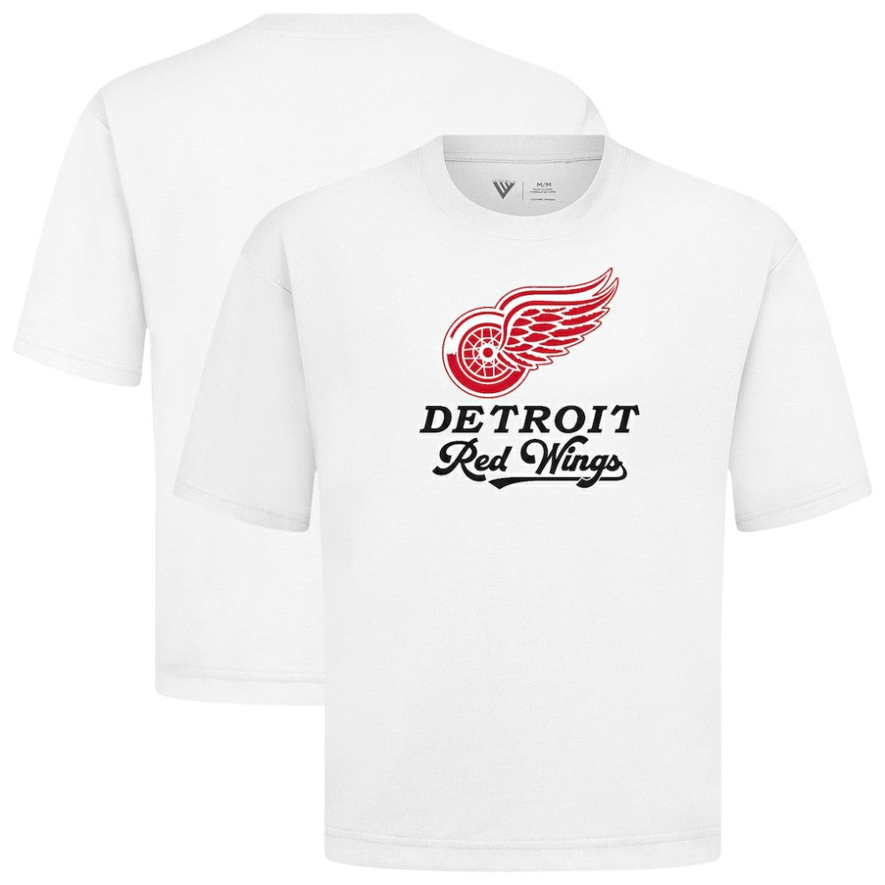 Detroit Red Wings Levelwear Team Surge Luxe Signature Knit T-Shirt White