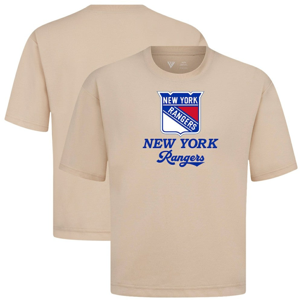 New York Rangers Levelwear Team Surge Luxe Signature Knit T-Shirt Khaki