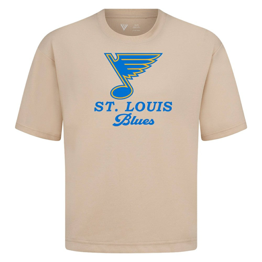 St. Louis Blues Levelwear Team Surge Luxe Signature Knit T-Shirt Khaki