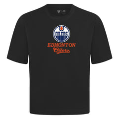 Edmonton Oilers Levelwear Team Surge Luxe Signature Knit T-Shirt Black