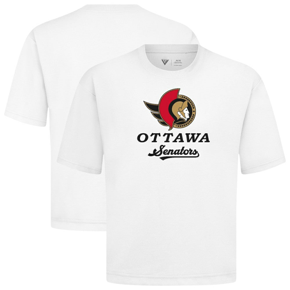 Ottawa Senators Levelwear Team Surge Luxe Signature Knit T-Shirt White