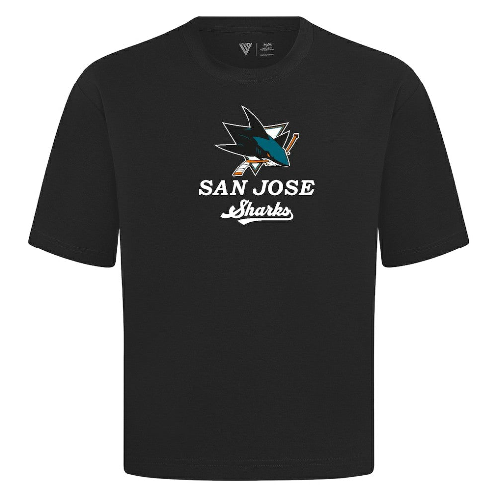 San Jose Sharks Levelwear Team Surge Luxe Signature Knit T-Shirt Black