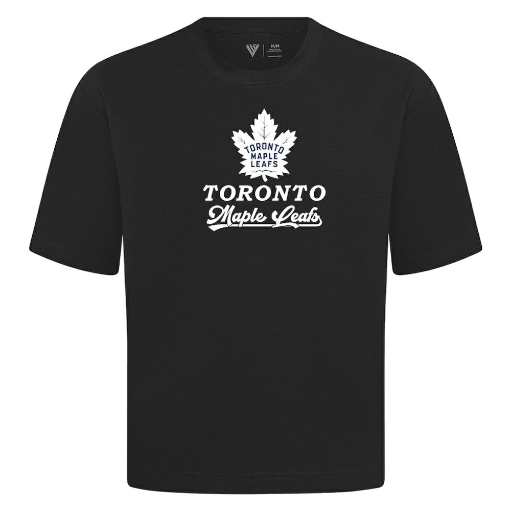 Toronto Maple Leafs Levelwear Team Surge Luxe Signature Knit T-Shirt Black