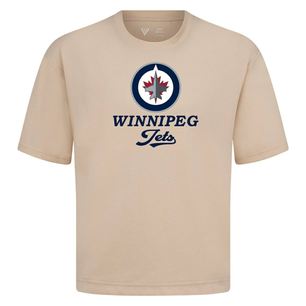 Winnipeg Jets Levelwear Team Surge Luxe Signature Knit T-Shirt Khaki