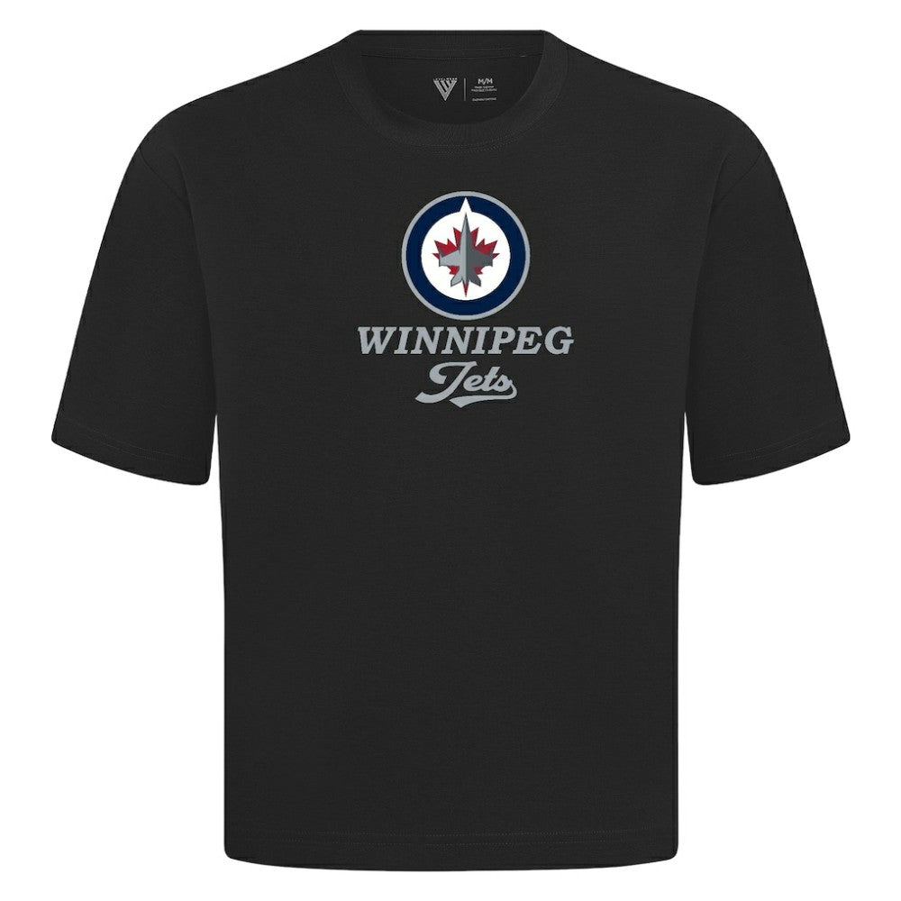 Winnipeg Jets Levelwear Team Surge Luxe Signature Knit T-Shirt Black
