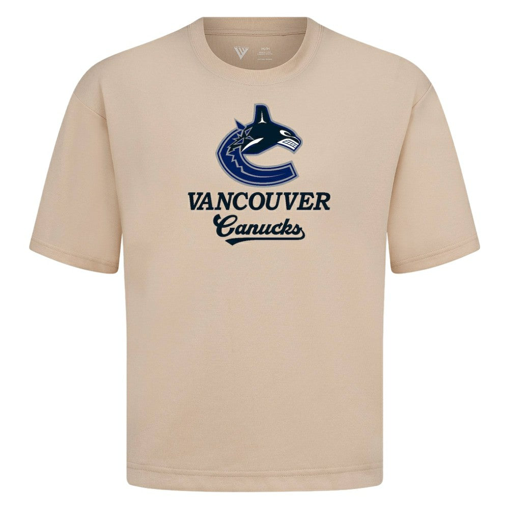 Vancouver Canucks Levelwear Team Surge Luxe Signature Knit T-Shirt Khaki