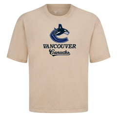 Vancouver Canucks Levelwear Team Surge Luxe Signature Knit T-Shirt Khaki