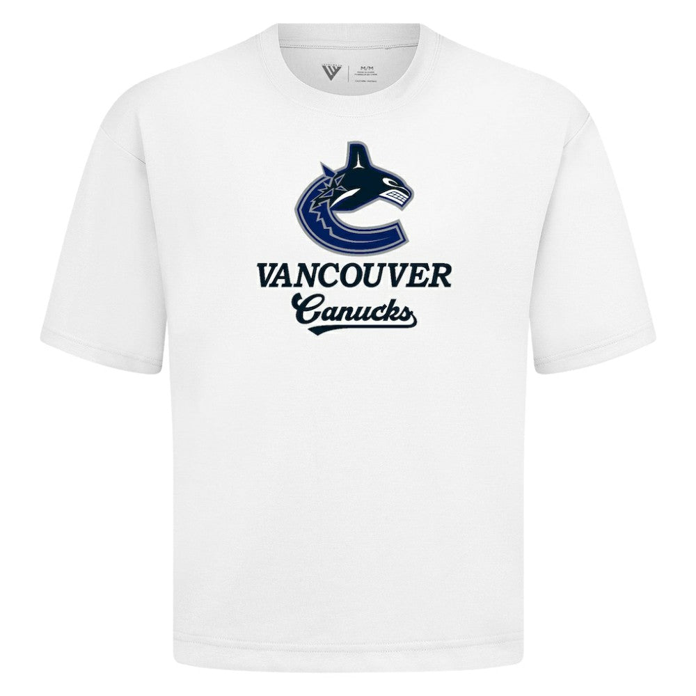 Vancouver Canucks Levelwear Team Surge Luxe Signature Knit T-Shirt White