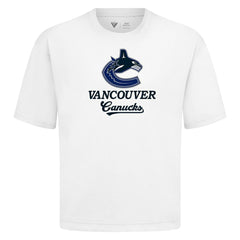 Vancouver Canucks Levelwear Team Surge Luxe Signature Knit T-Shirt White