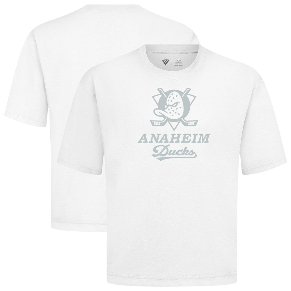 Anaheim Ducks Levelwear Shadow Surge Luxe Signature Knit T-Shirt White