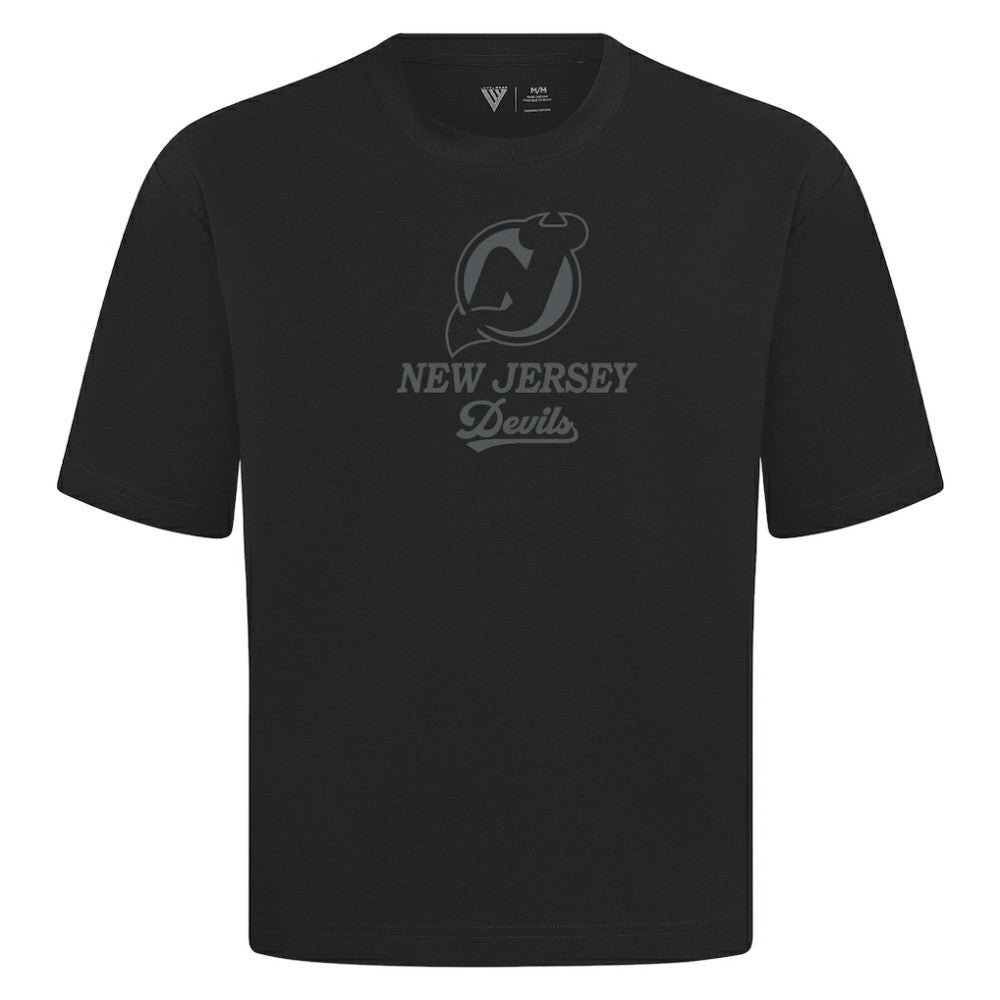 New Jersey Devils Levelwear Shadow Surge Luxe Signature Knit T-Shirt Black