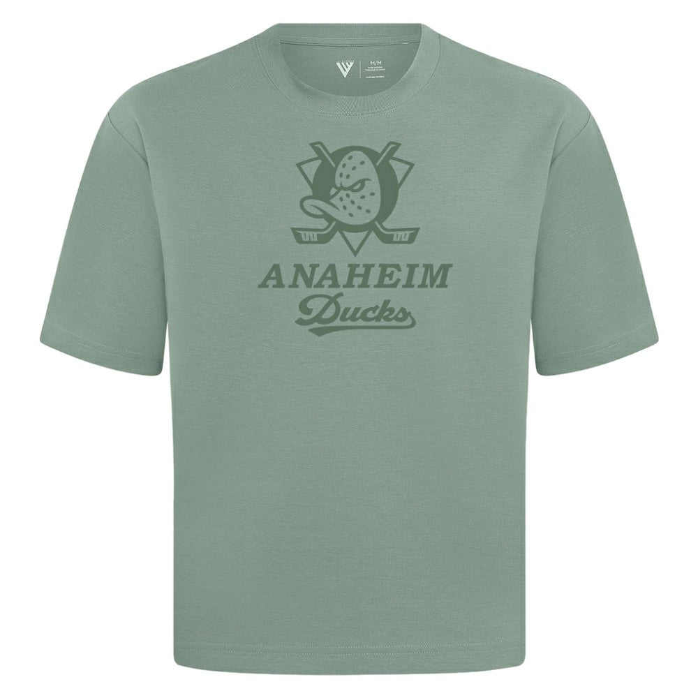 Anaheim Ducks Levelwear Shadow Surge Luxe Signature Knit T-Shirt Green
