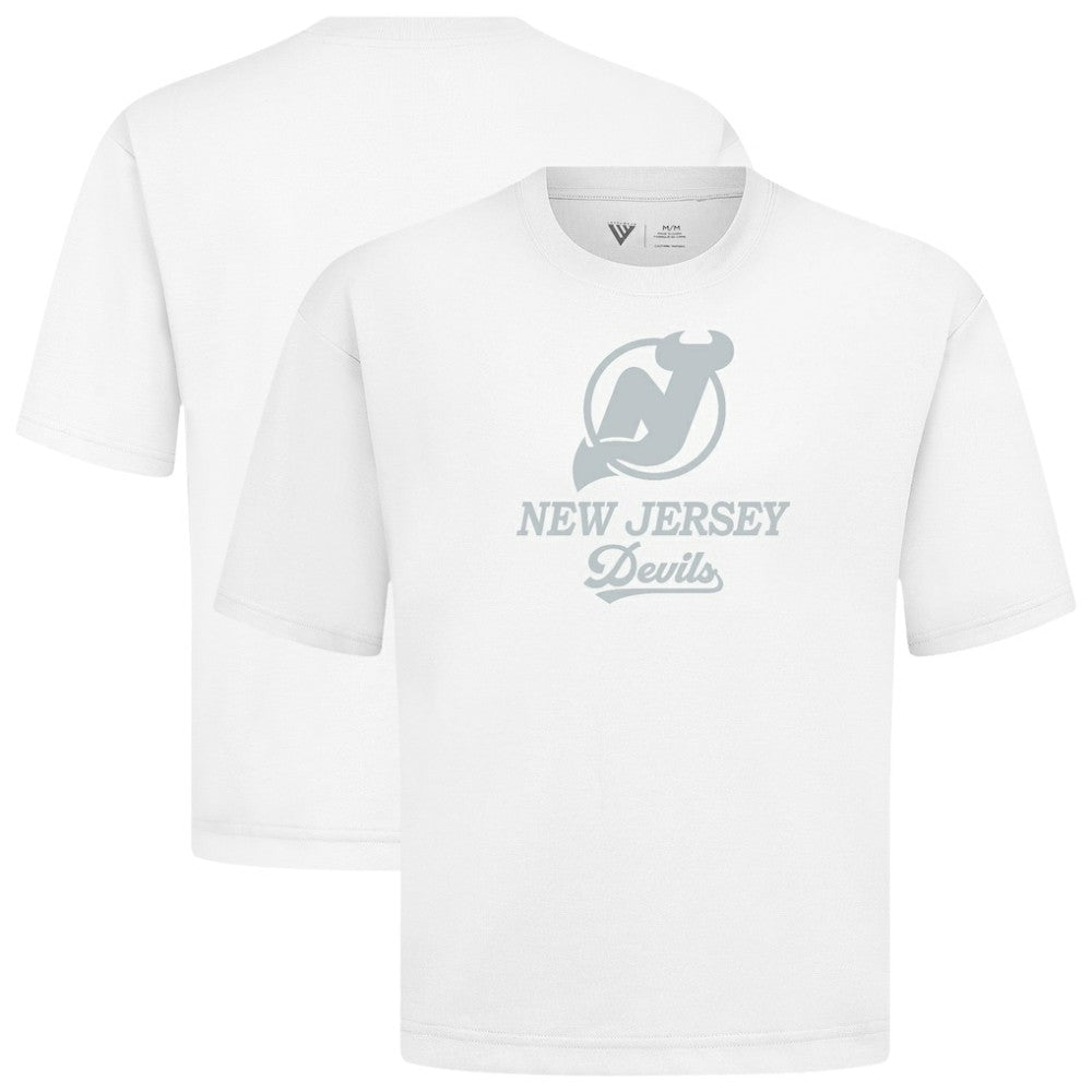 New Jersey Devils Levelwear Shadow Surge Luxe Signature Knit T-Shirt White