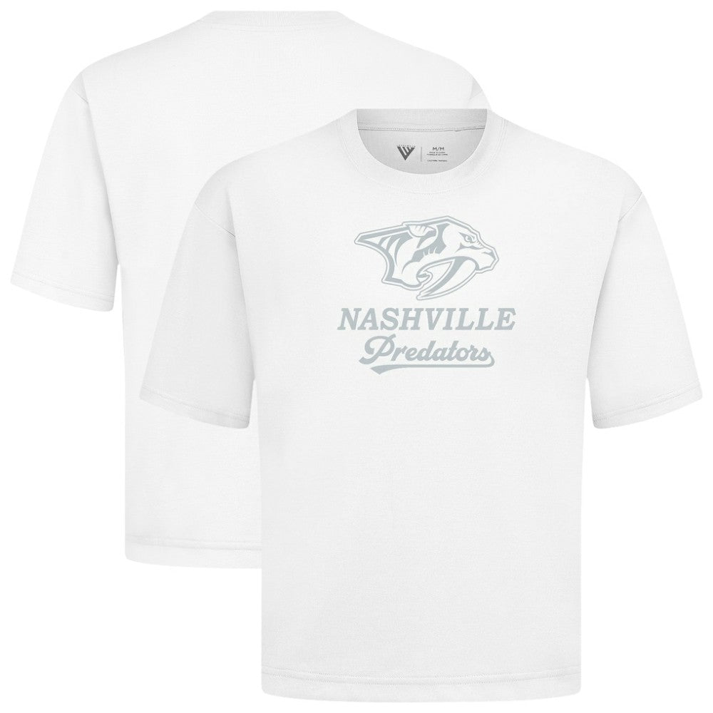 Nashville Predators Levelwear Shadow Surge Luxe Signature Knit T-Shirt White