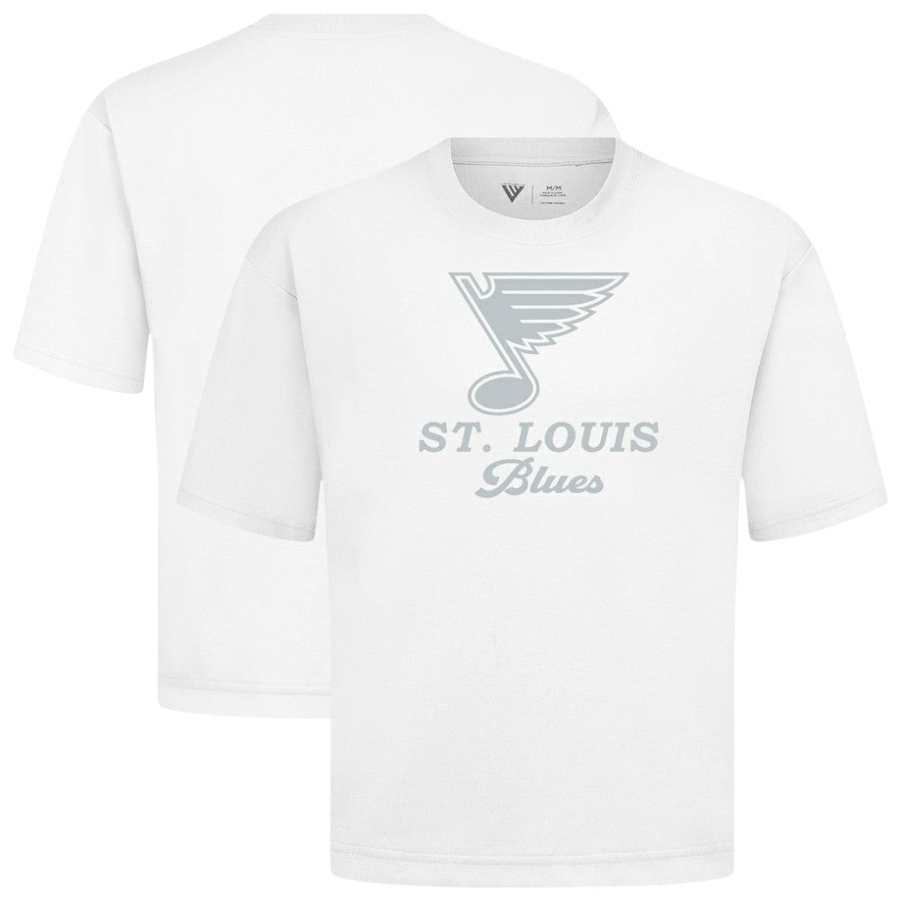 St. Louis Blues Levelwear Shadow Surge Luxe Signature Knit T-Shirt White
