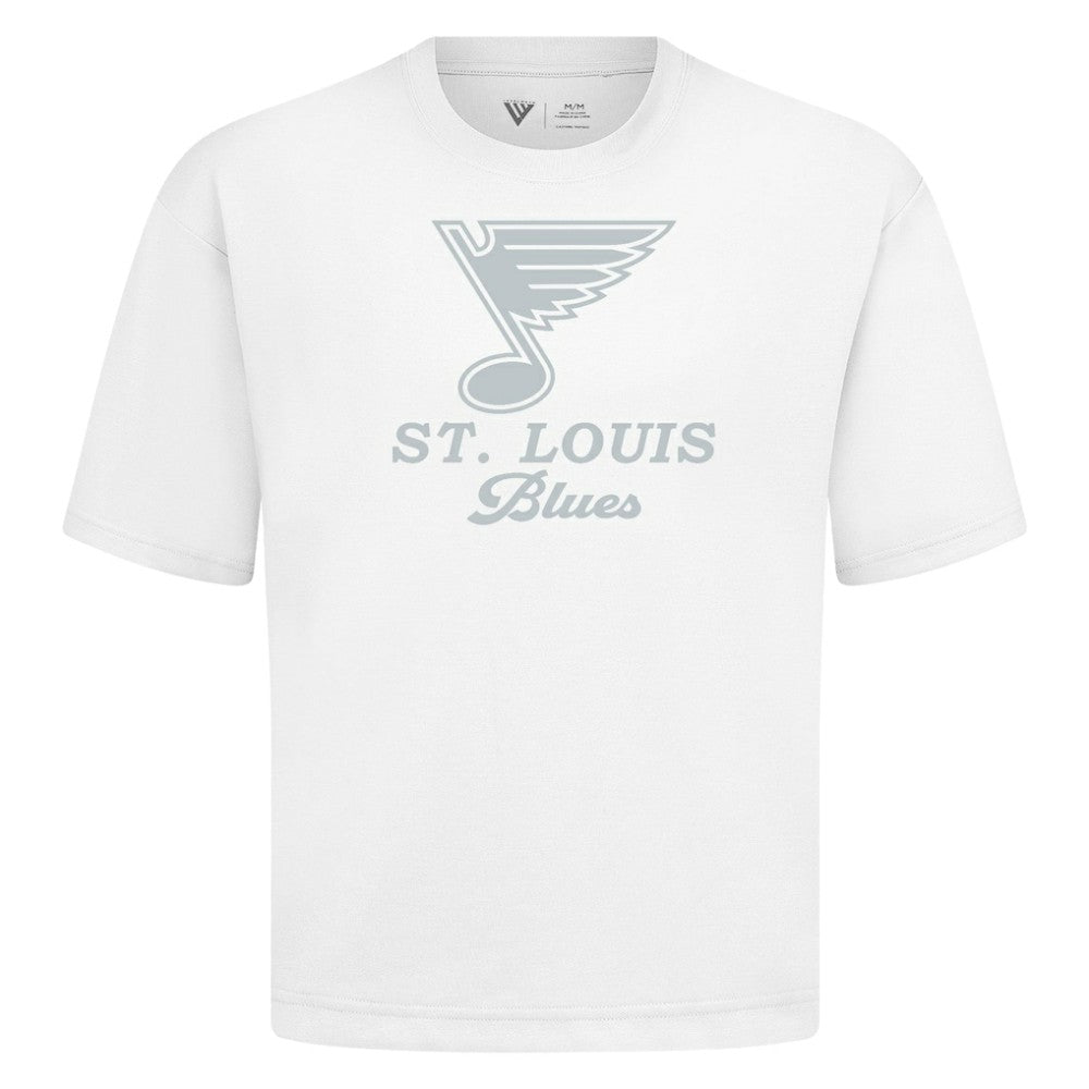 St. Louis Blues Levelwear Shadow Surge Luxe Signature Knit T-Shirt White