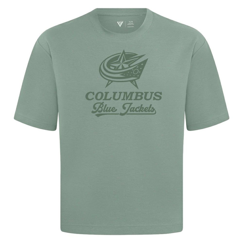 Columbus Blue Jackets Levelwear Shadow Surge Luxe Signature Knit T-Shirt Green