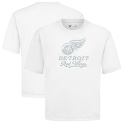 Detroit Red Wings Levelwear Shadow Surge Luxe Signature Knit T-Shirt White