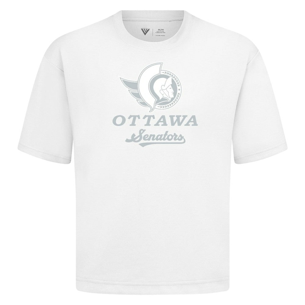 Ottawa Senators Levelwear Shadow Surge Luxe Signature Knit T-Shirt White