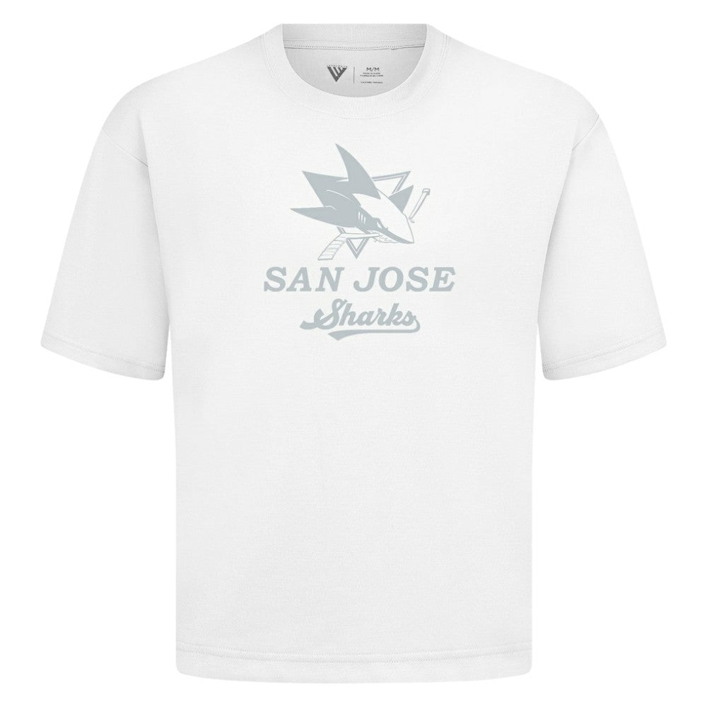 San Jose Sharks Levelwear Shadow Surge Luxe Signature Knit T-Shirt White