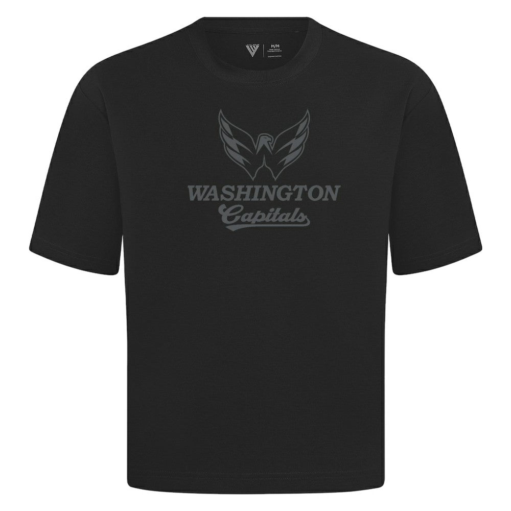 Washington Capitals Levelwear Shadow Surge Luxe Signature Knit T-Shirt Black