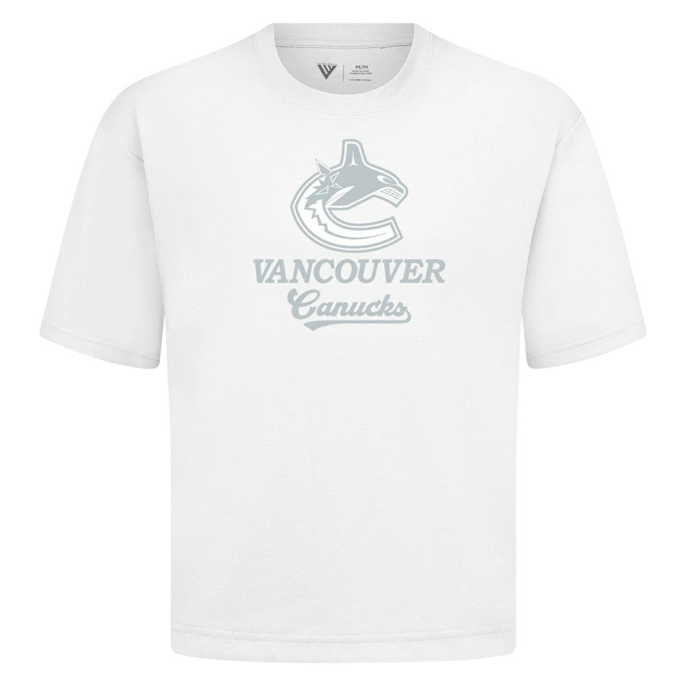 Vancouver Canucks Levelwear Shadow Surge Luxe Signature Knit T-Shirt White