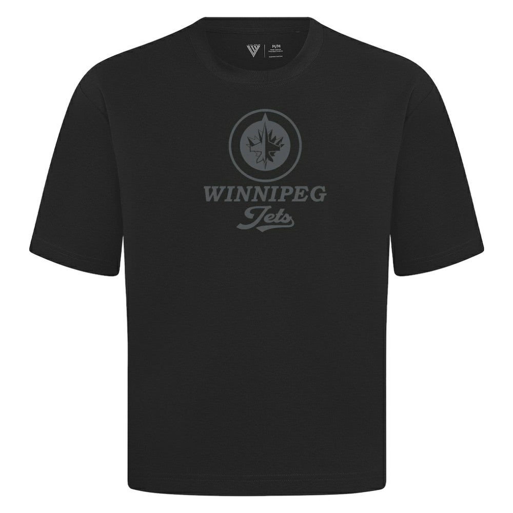 Winnipeg Jets Levelwear Shadow Surge Luxe Signature Knit T-Shirt Black
