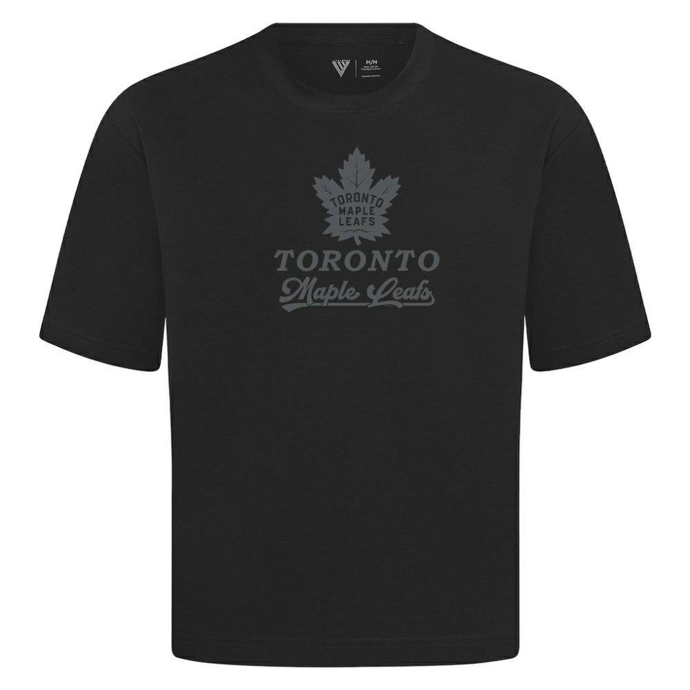 Toronto Maple Leafs Levelwear Shadow Surge Luxe Signature Knit T-Shirt Black
