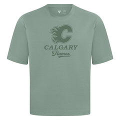 Calgary Flames Levelwear Shadow Surge Luxe Signature Knit T-Shirt Green