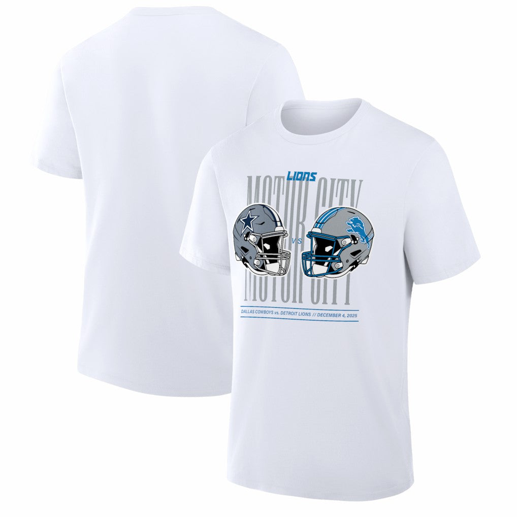 Detroit Lions vs. Dallas Cowboys White Out T-Shirt - White discount