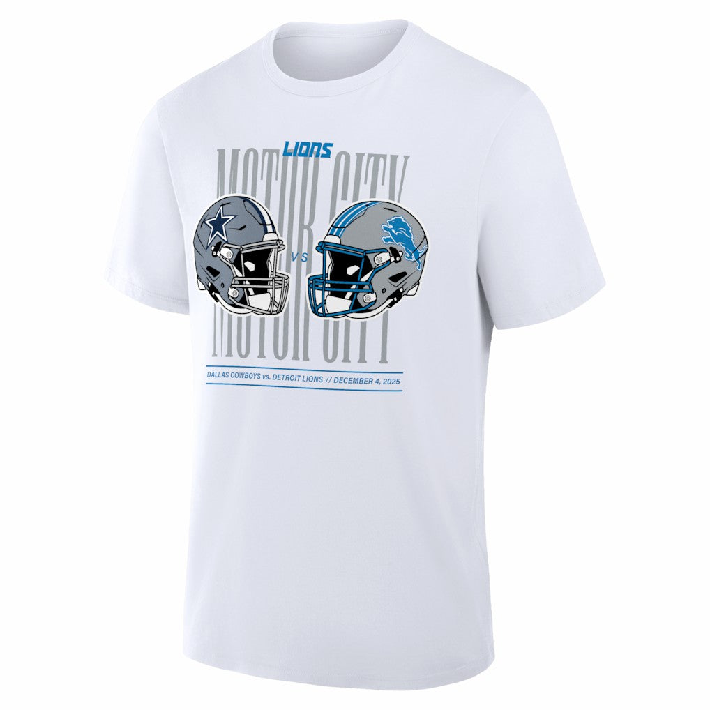 Detroit Lions vs. Dallas Cowboys White Out T-Shirt - White discount