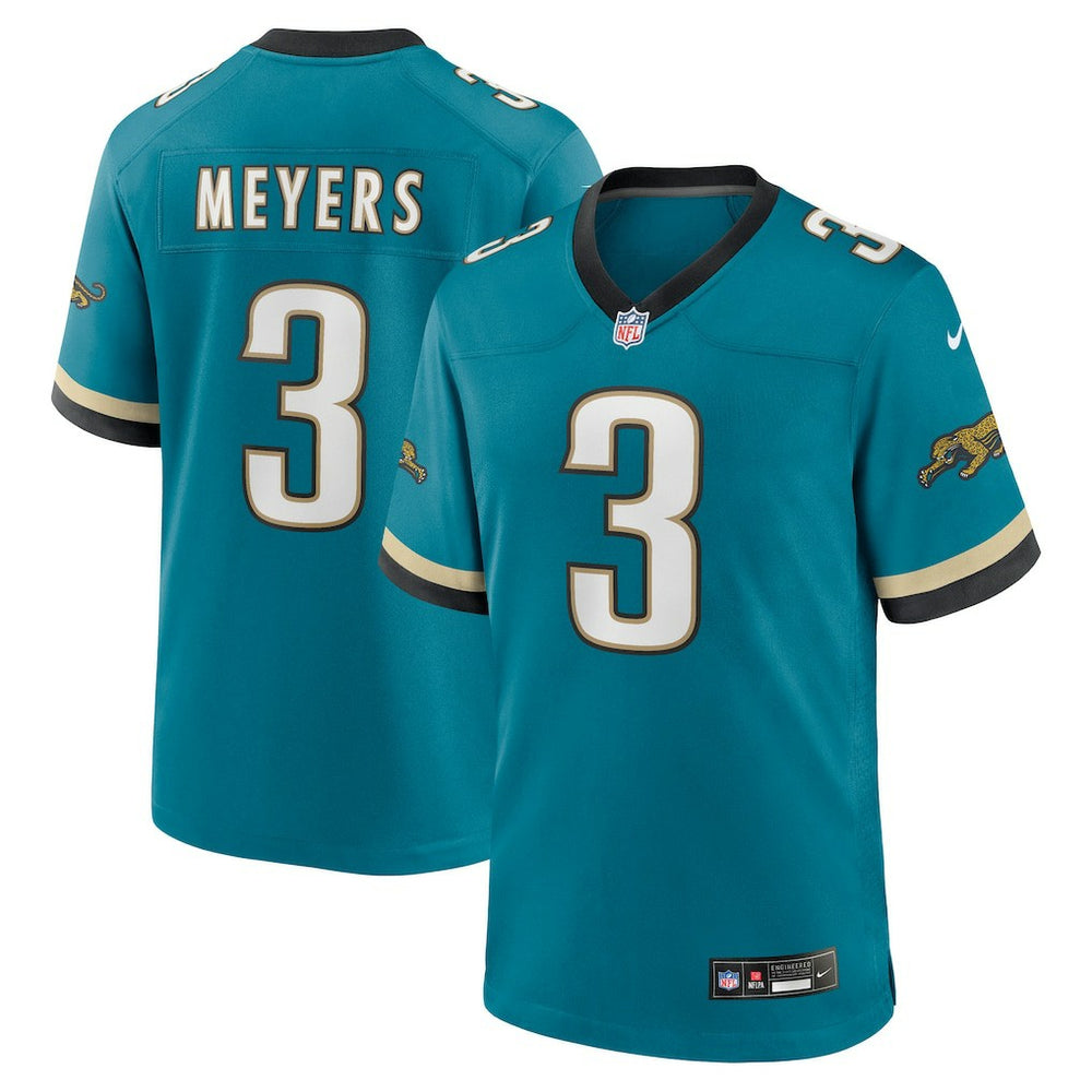Jakobi Meyers Jacksonville Jaguars Alternate 2 Prowler Throwback Game Jersey - Teal | Nike on sale