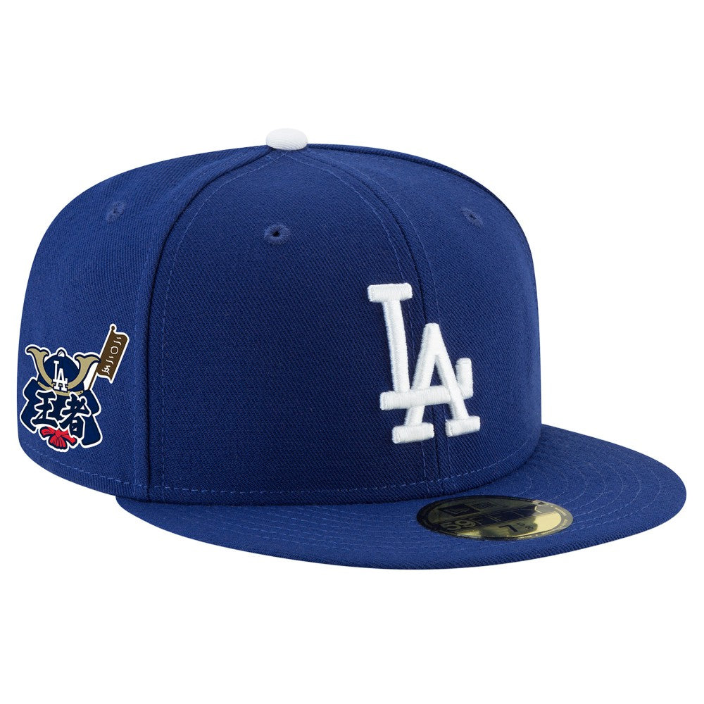 Los Angeles Dodgers 2025 Champions Samurai Side Patch 59FIFTY Fitted Hat - Royal | New Era