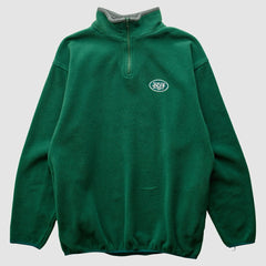 New York Jets Majestic 2000s 1/4 Zip Sweatshirt - Green Vintage sale