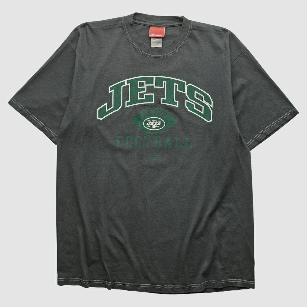New York Jets Reebok 2000s T-shirt - Charcoal Vintage sale