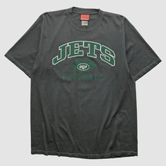 New York Jets Reebok 2000s T-shirt - Charcoal Vintage sale