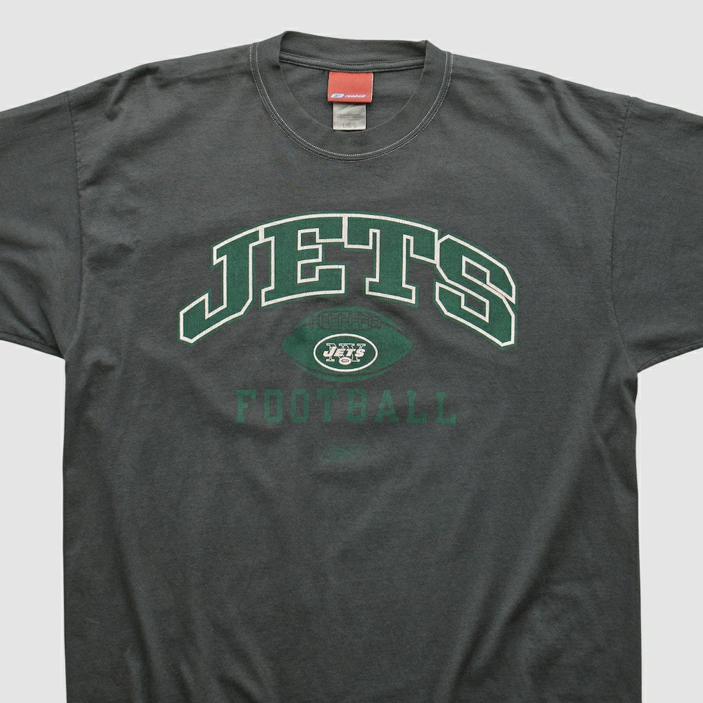 New York Jets Reebok 2000s T-shirt - Charcoal Vintage sale