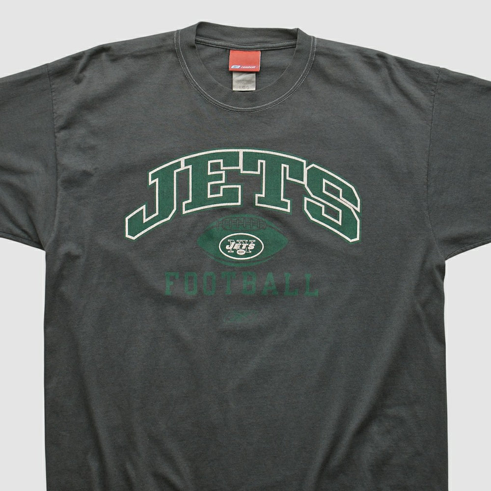 New York Jets Reebok 2000s T-shirt - Charcoal Vintage sale