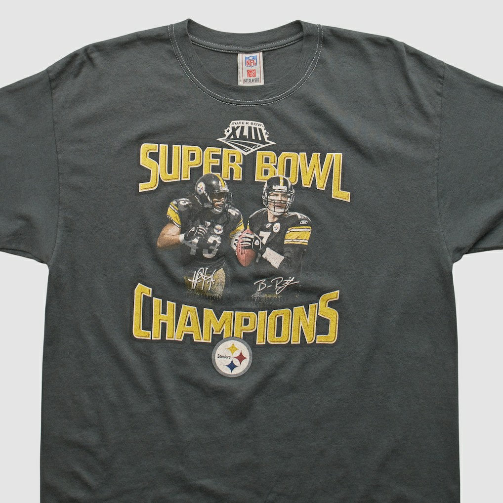 Pittsburgh Steelers NFL 2009 T-shirt - Charcoal Vintage discount