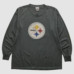 Pittsburgh Steelers NFL 2000s Long Sleeve T-shirt - Charcoal Vintage sale
