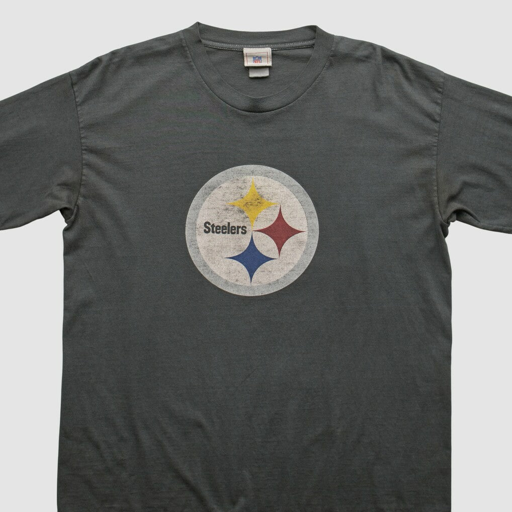 Pittsburgh Steelers NFL 2000s Long Sleeve T-shirt - Charcoal Vintage sale