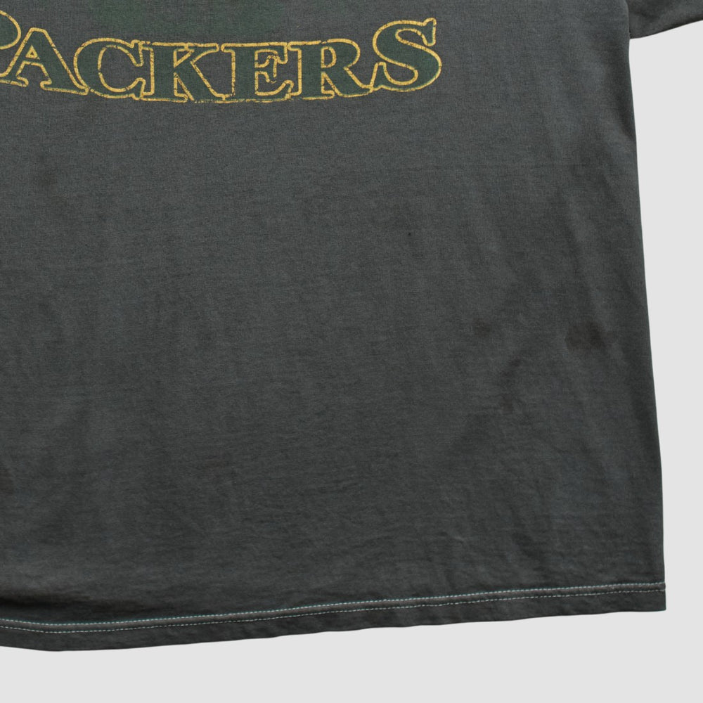 Green Bay Packers Logo Athletic 2000s Long Sleeve T-shirt - Charcoal Vintage for sale