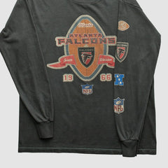 Atlanta Falcons NFL 2000s Long Sleeve T-shirt - Charcoal Vintage outlet