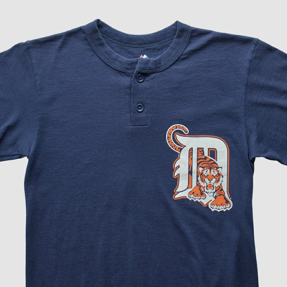 Detroit Tigers Majestic 2000s T-shirt - Navy Vintage