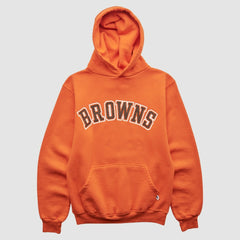 Cleveland Browns Russell 90s Hooded Pullover Sweatshirt - Orange Vintage on sale