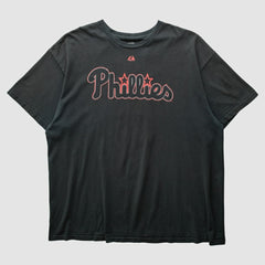 Philadelphia Phillies Majestic 2010s T-shirt - Black Vintage