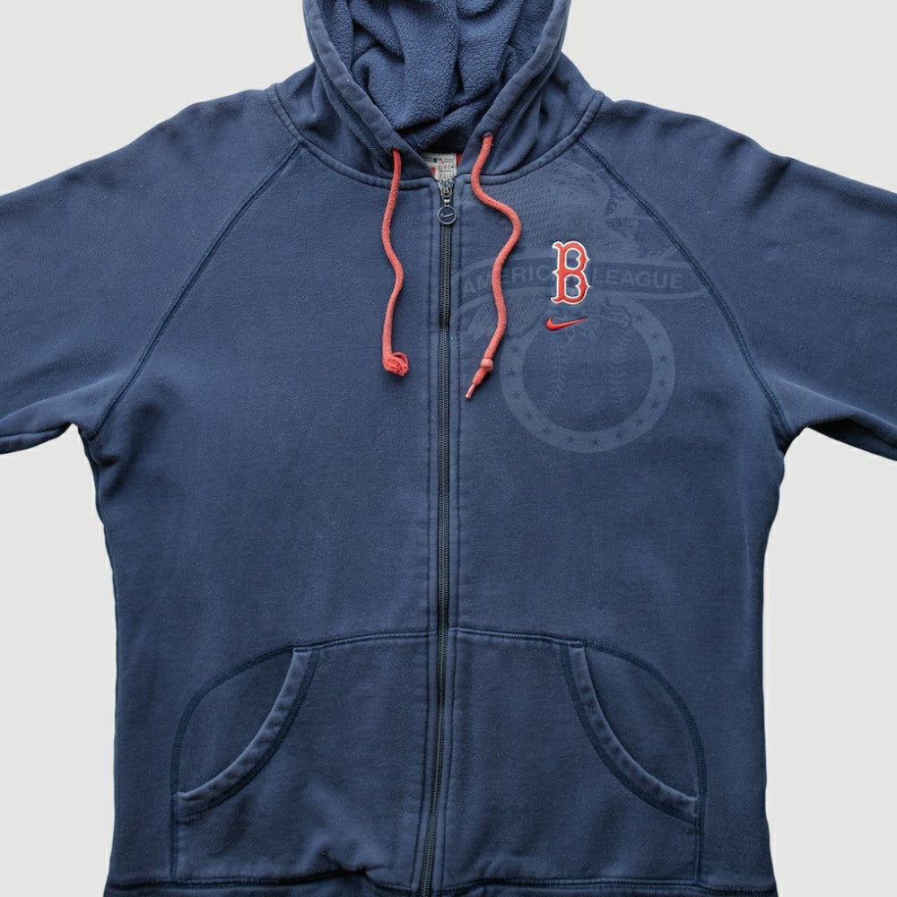 Boston Red Sox 2000s Hooded Full Zip Sweatshirt - Navy Vintage | Nike