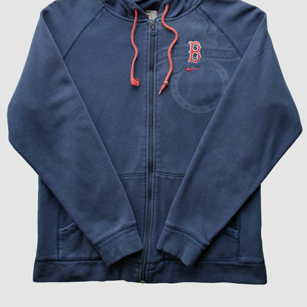 Boston Red Sox 2000s Hooded Full Zip Sweatshirt - Navy Vintage | Nike