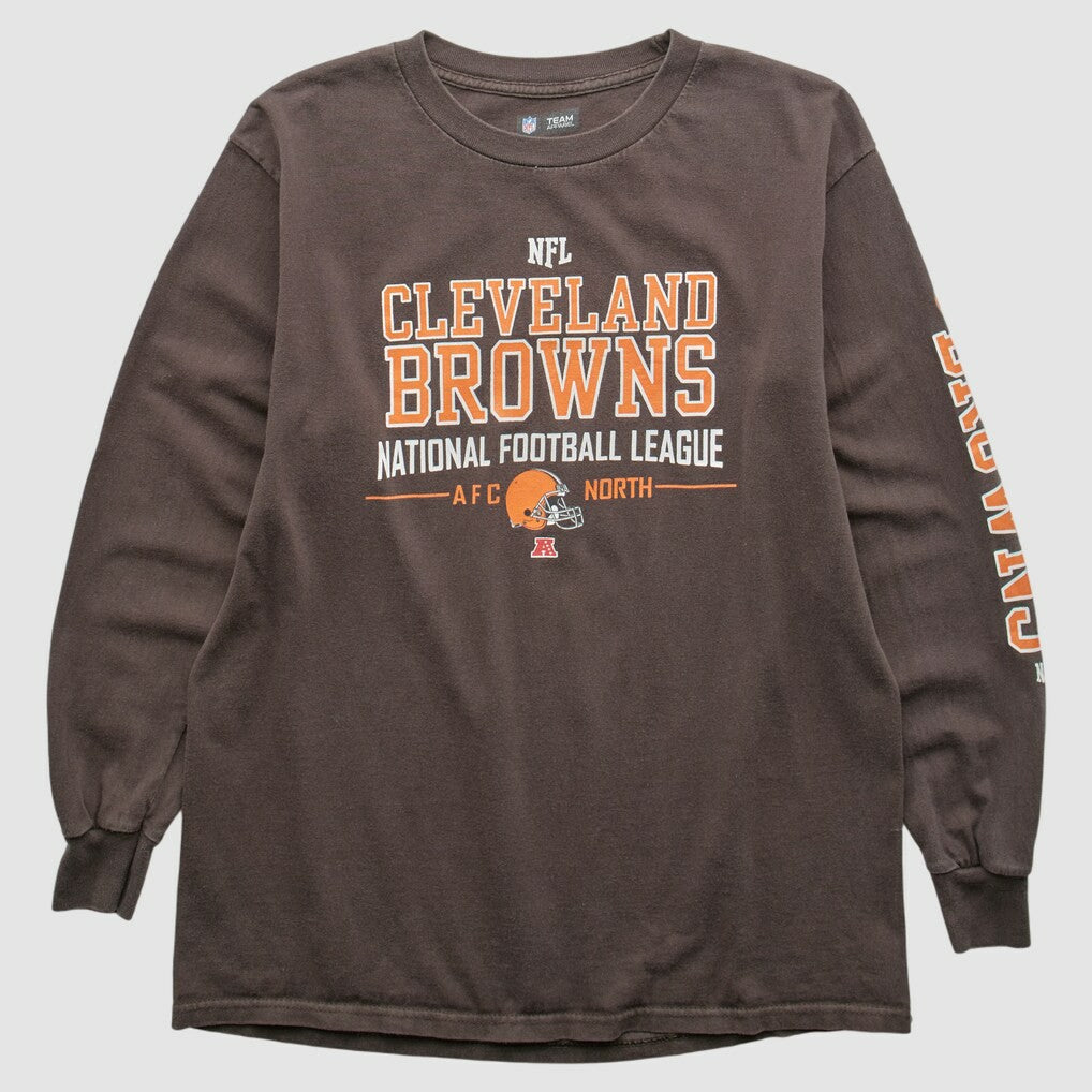 Cleveland Browns NFL 2010s Long Sleeve T-shirt - Brown Vintage discount